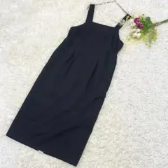 〝フレディエミュfredyemue〟黒サロペットスカート　薄手36サイズ　無地