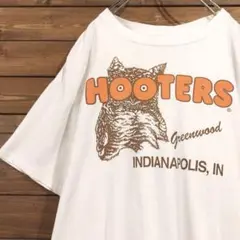 00s anvil アンビル HOOTEERS フーターズ TシャツLホワイト白