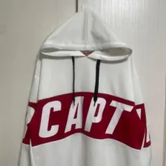 CAPTURE スウェットパーカー フーディー ビックプリント オーバーサイズM