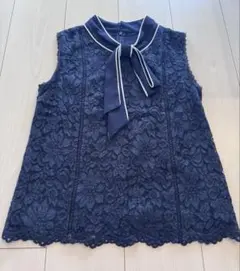【美品】JUSGLITTY ボウタイレースブラウス