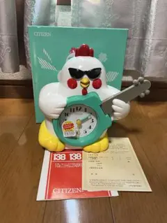 未使用　CITIZEN製「エレキドリ」目覚まし時計　レトロ