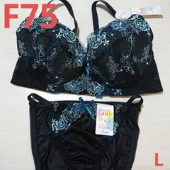新品未使用 F75 L ブラジャー ショーツ ブラック 3