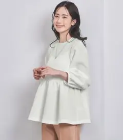 UNITED ARROWS ホワイト フレアチュニック 五分袖