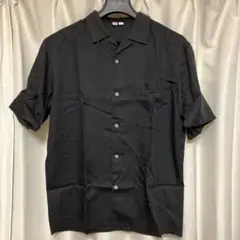 ユニクロU オープンカラーシャツLサイズ 黒