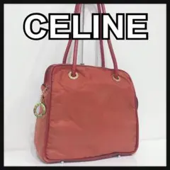 ☆CELINE☆セリーヌ サークルロゴ ショルダーバッグ オレンジ ナイロン