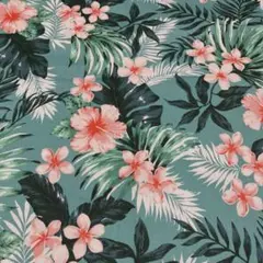 生地　フラワープリント　オックス