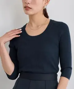 ur's　Uネックリブニット　BFXU1840