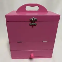 たっぷり収納 ピンクのメイクボックス 引き出し ミラー付き 美品