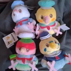 ゆとり屋 マリンバード ぬいぐるみマスコット 4種フルコンプセット オカメインコ