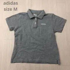 adidas アディダス コットン ポロシャツ 短丈 クロップド丈 M