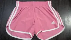 adidas ピンク ランニングショーツ　ジュニア