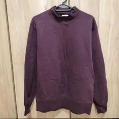 GU バーガンディ M クルーネック スウェット