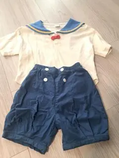 ドナルドダック セーラー襟 Tシャツ ショートパンツ セット 110cm
