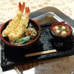 ミニチュア天丼定食