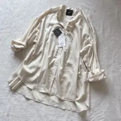 【新品】　NORC ノーク　バンドカラー　シャツ　ロング丈　Lサイズ