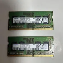 ノートPC用 Samsung 4GB DDR4 メモリ PC4-2400Tｘ2