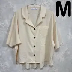 【美品】しまむら Lax Dan Tia アイボリー シャツ ビッグサイズ M