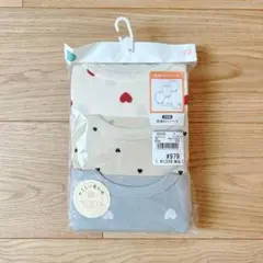 新品・未開封　長袖ロンパース3枚組 ハート柄 サイズ90