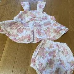 ベビー　セットアップ　90 花柄♡