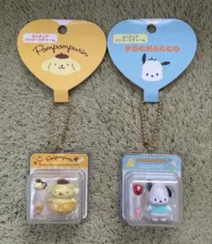 サンリオ　ミニチュアパッケージチャームキーホルダー　ポムポムプリン　ポチャッコ