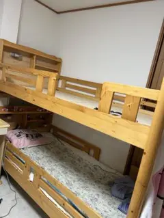 木製シングルサイズ二段ベッド