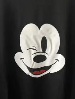 ミッキーマウス ウィンク 半袖Tシャツ 黒