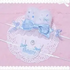 にじぱぺっと│おまんじゅう│ちびぐるみ　ヘッドドレス　スタイ　ばぶちゃんぶるー