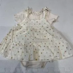 petit main 花柄ロンパース 80