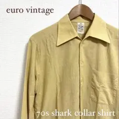 【70s ユーロヴィンテージ】シャクカラーシャツ　古着シャツ　70年台