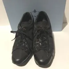 ⭐︎おしゃれ プラダ PRADA ハイヒール スニーカー 黒 ブラック 23cm