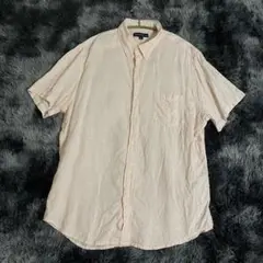 ジェイクルー　MERCANTILE リネン　シャツ　半袖　L ピンク　メンズ