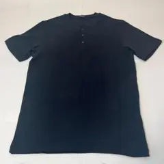 90s OLDUNIQLO ヘンリーネック t-shirtXL 紺タグ Y2K
