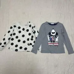 男の子　140cm 長袖カットソー　ロンT Tシャツ　トップス　ミッキーマウス
