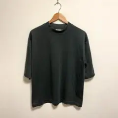 UNIQLO エアリズムコットンオーバーサイズモックネックT オリーブ　カーキ