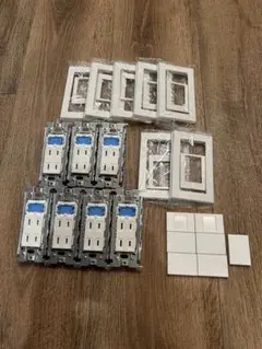 神保　片切 スイッチ ダブル コンセント 7セット