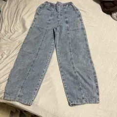 GU 初代！バレルレッグデニムパンツ ライトブルー S 完売デニム