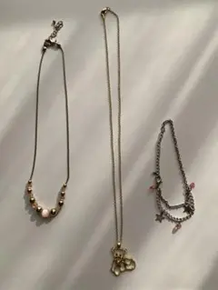 ネックレス　ブレスレット　3点セット