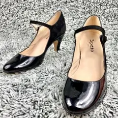 極美品 repetto エナメル スエードコンビパンプス　メリージェーン