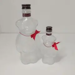 クマ型ガラスボトル2本セット