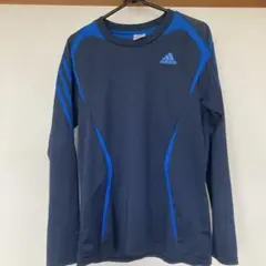 Adidas 長袖　紺，青　L climalite