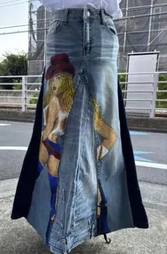 デニムリメイクスカート