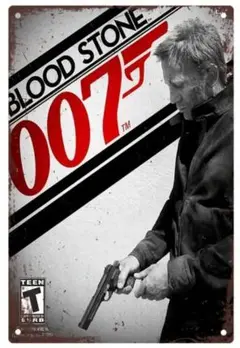 007 映画ポスター　レトロ風メタルサイン　ブリキ看板　インテリア雑貨