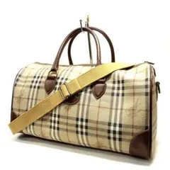 美品!BURBERRY ボストン2wayバッグ 4379
