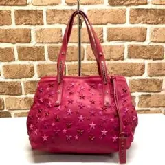 美品!JIMMY CHOO スタッズ トートバッグ 3840