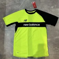 【新品未使用】new balance サッカーシャツ 蛍光イエロー・黒　160