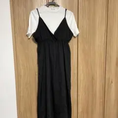 最終値下げ！未使用品★キャミワンピセット★L★ブラック