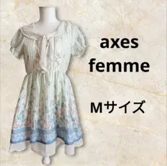 アクシーズファム　axesfemme　半袖ミニワンピース　ストライプ　セーラー襟
