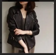 極美品✨サイズ36 noble 定価64900円 ソフトラム レザー ジャケット