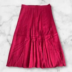 一点物❣️ レッド プリーツスカート アメリカ古着 シンプル