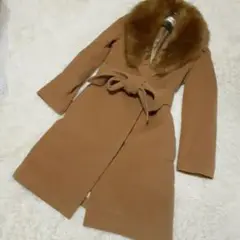 高級 フレイアイディー×メンチ コート ウール カシミヤ サイズ0 キャメル
